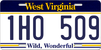 WV license plate 1HO509