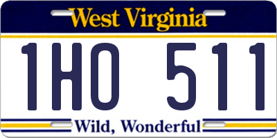 WV license plate 1HO511