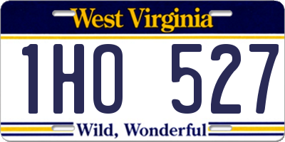 WV license plate 1HO527