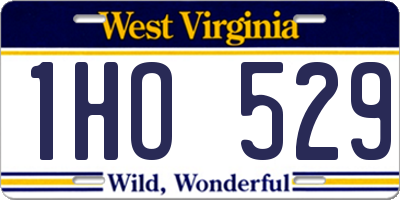 WV license plate 1HO529