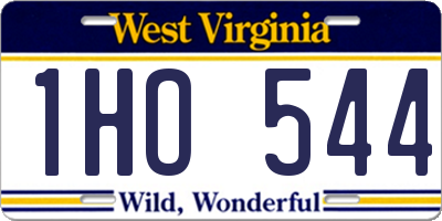 WV license plate 1HO544