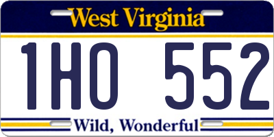 WV license plate 1HO552
