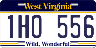 WV license plate 1HO556