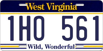 WV license plate 1HO561