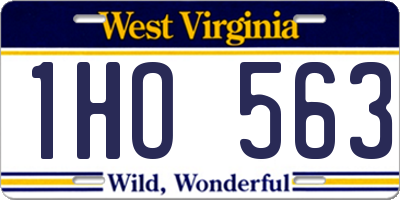 WV license plate 1HO563