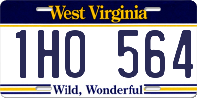 WV license plate 1HO564