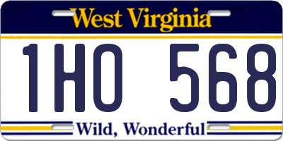 WV license plate 1HO568