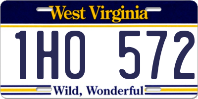 WV license plate 1HO572