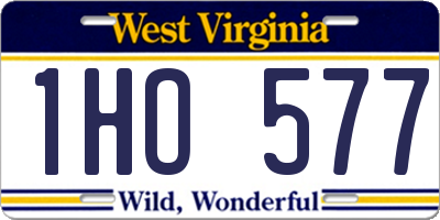 WV license plate 1HO577