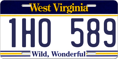 WV license plate 1HO589