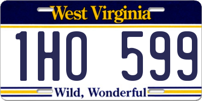 WV license plate 1HO599