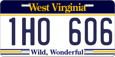 WV license plate 1HO606