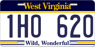 WV license plate 1HO620