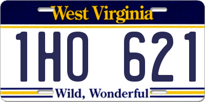 WV license plate 1HO621