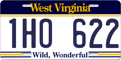 WV license plate 1HO622