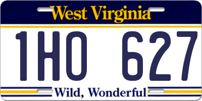 WV license plate 1HO627