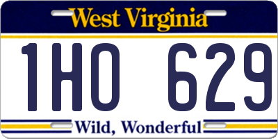 WV license plate 1HO629