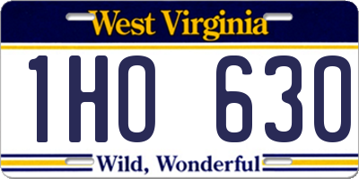 WV license plate 1HO630