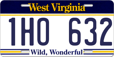 WV license plate 1HO632