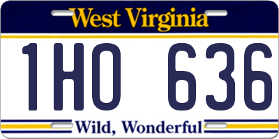 WV license plate 1HO636