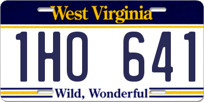 WV license plate 1HO641