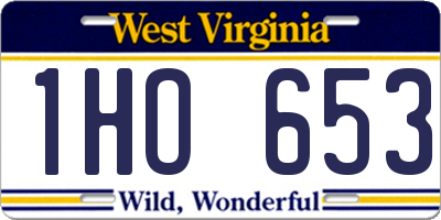 WV license plate 1HO653