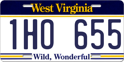WV license plate 1HO655
