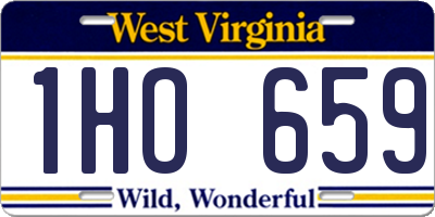 WV license plate 1HO659