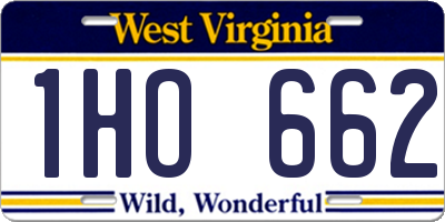 WV license plate 1HO662