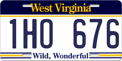 WV license plate 1HO676