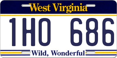 WV license plate 1HO686