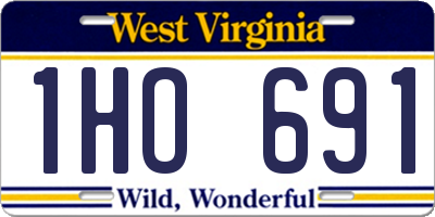 WV license plate 1HO691