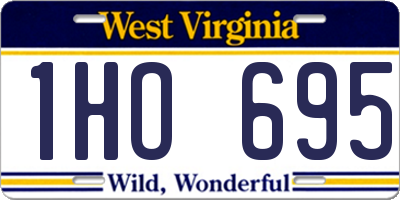WV license plate 1HO695