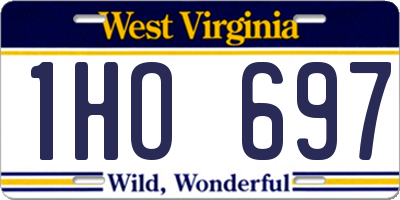 WV license plate 1HO697