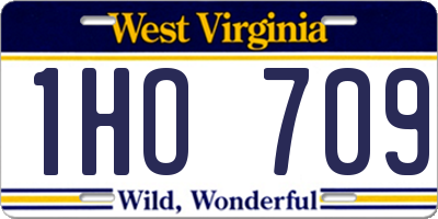 WV license plate 1HO709