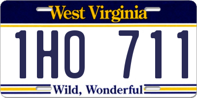 WV license plate 1HO711