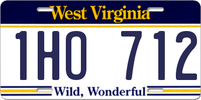 WV license plate 1HO712