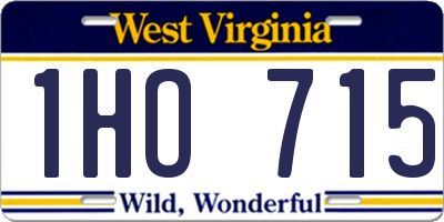 WV license plate 1HO715