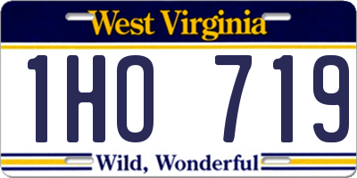 WV license plate 1HO719
