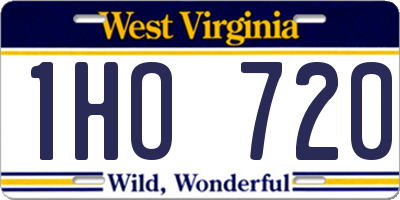 WV license plate 1HO720