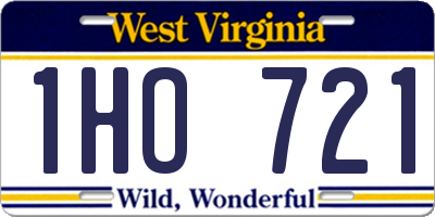 WV license plate 1HO721