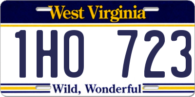 WV license plate 1HO723