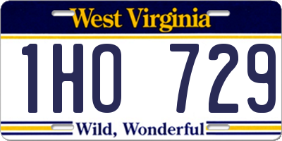 WV license plate 1HO729
