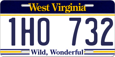WV license plate 1HO732