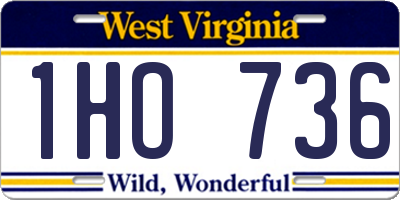 WV license plate 1HO736