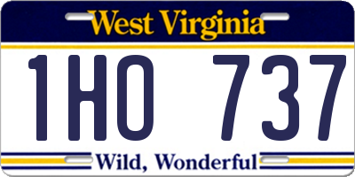 WV license plate 1HO737