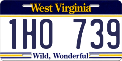 WV license plate 1HO739
