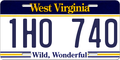 WV license plate 1HO740