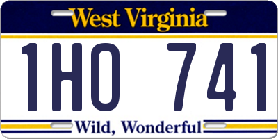 WV license plate 1HO741
