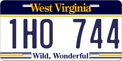 WV license plate 1HO744